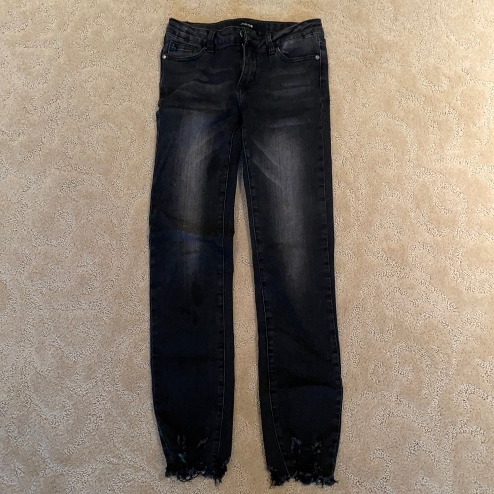 Black denim mom jeans